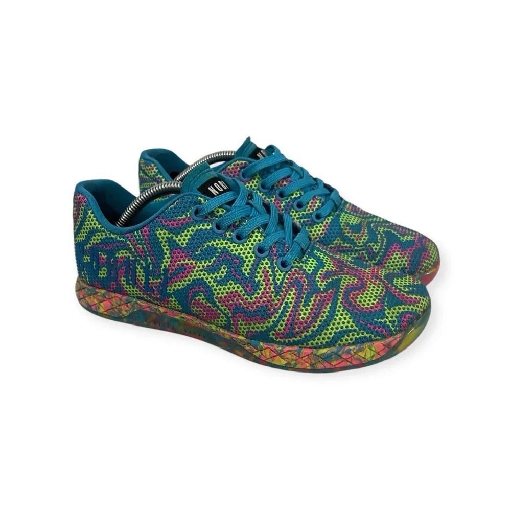 NoBull Superfabric Training Shoes Neon Swirl Womens 7.5 Unicorn‎ Collection
